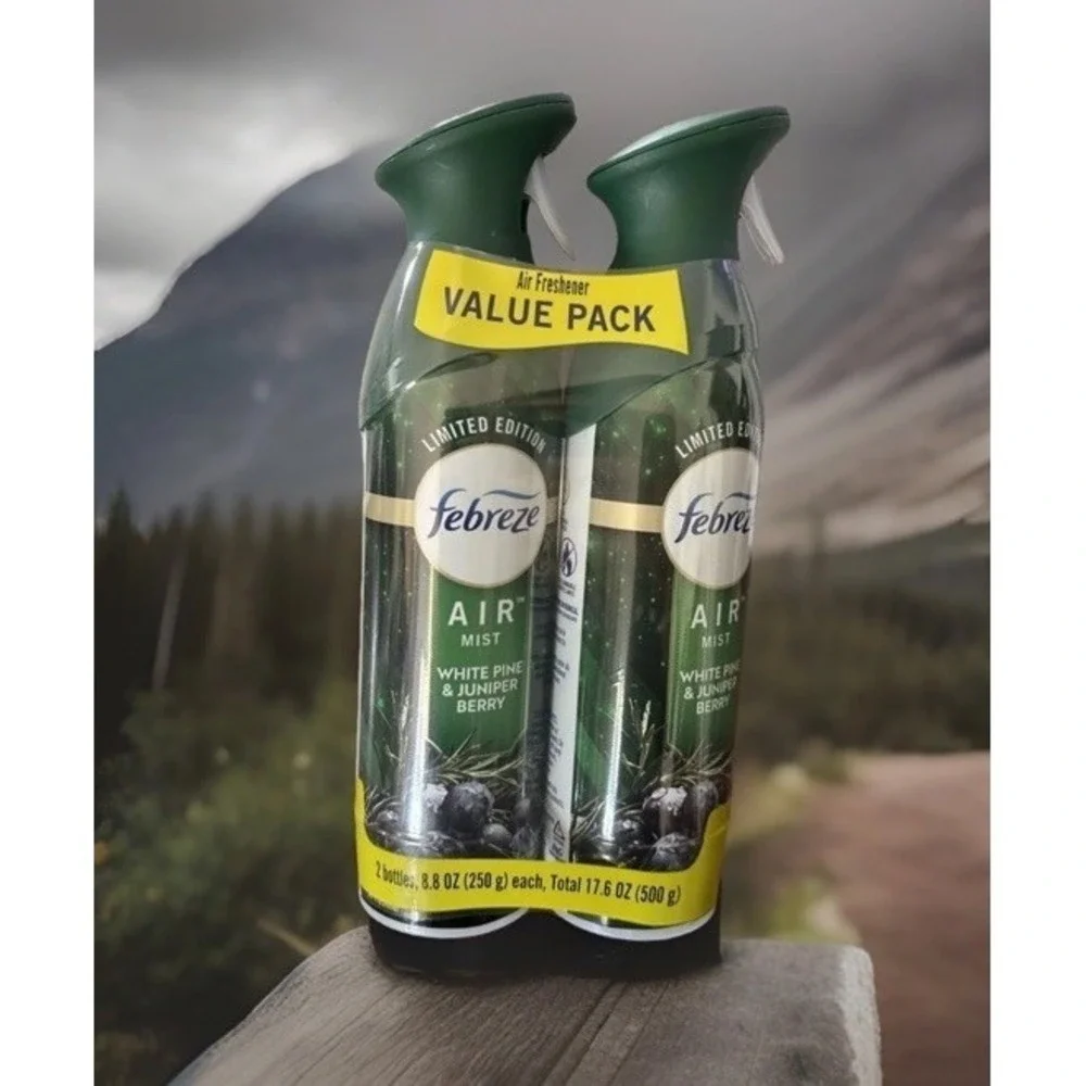 Febreze Limited Edition Spray Winter Spruce 2 Cans Each 8.8 Oz Eliminates Odors